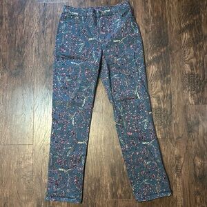 Floral Gloria Vanderbilt Swan Series Jeans, Style: Amanda, Size: 8, 98% cotton
